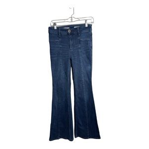Anthropologie Pilcro Womens Jeans size 26 High Rise Dark Wash Flare inseam